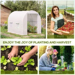 Outsunny Greenhouse Polytunnel 2.5 X 2 X 2 M - White 15 Outsunny Greenhouse Polytunnel 2.5 X 2 X 2 M - White -Home Furnishing Serie Shop FYub10181098fc608 jpg