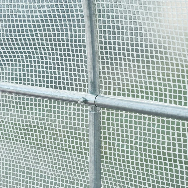 Outsunny Greenhouse Polytunnel 2.5 X 2 X 2 M - White 8 Outsunny Greenhouse Polytunnel 2.5 X 2 X 2 M - White - Image 8