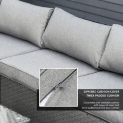Outsunny Outdoor Rattan Sofa Corner Set 6 Piece - Grey -Home Furnishing Serie Shop Fdrb1017eecc28f6f jpg