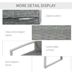 Outsunny-4 Piece Rattan Sofa Set - Grey 13 Outsunny-4 Piece Rattan Sofa Set - Grey -Home Furnishing Serie Shop GBWb1017eecc29b7a 566b4fdb 8c5c 4c1b ada3 e52794ca0f90