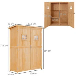 Outsunny Wooden Tool Shed - Natural -Home Furnishing Serie Shop GSka12182a12c67e8 jpg