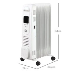 HOMCOM Home Savers 1630W Oil Filled Radiator, 7 Fin Portable Heater W/ Timer Remote Control White -Home Furnishing Serie Shop GfI45a17dc3c1dd8c jpg 9bd4f74b ec18 4d1b bf78 86aa19eb358e