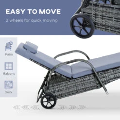 Outsunny Rattan Lounge Set With Side Table - Grey 17 Outsunny Rattan Lounge Set With Side Table - Grey -Home Furnishing Serie Shop Gnhb101882cd9c112 jpg