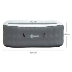 Outsunny Inflatable Hot Tub Spa Square For 4-6 People 180cm - Grey 13 Outsunny Inflatable Hot Tub Spa Square For 4-6 People 180cm - Grey -Home Furnishing Serie Shop GxIa1218041c963e0 jpg