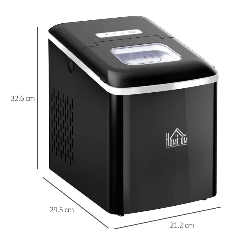 HOMCOM Ice Maker 12kg - Black 3 HOMCOM Ice Maker 12kg - Black - Image 3