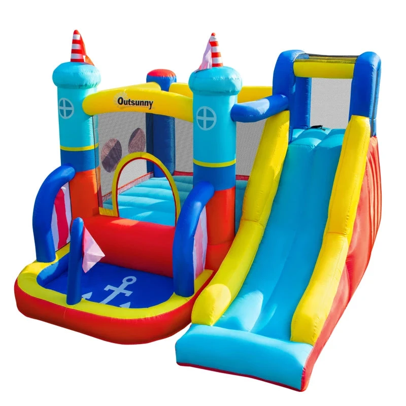 Outsunny Bouncy Castle With Slide And Pool 1 Outsunny Bouncy Castle With Slide And Pool