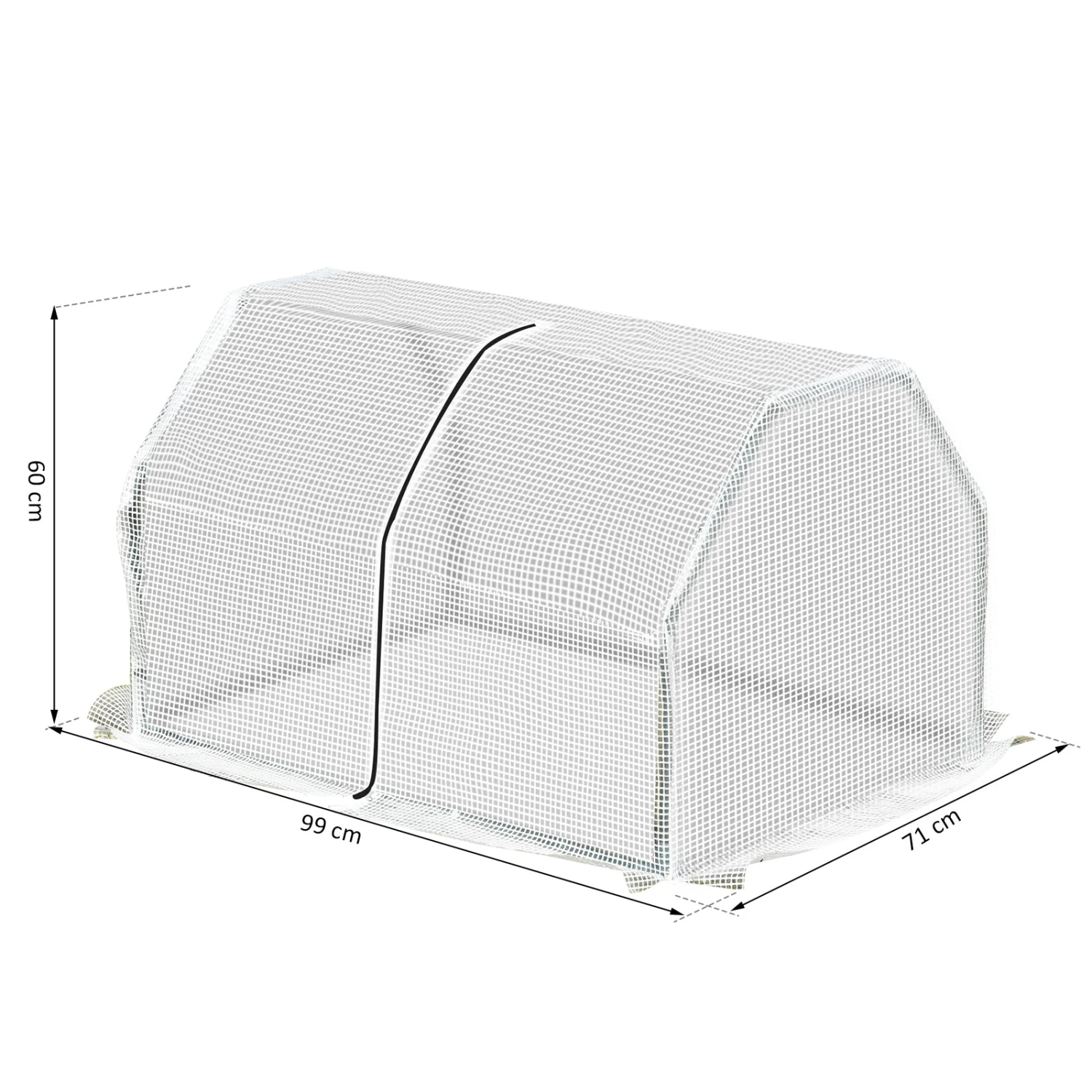 Outsunny 99x71x60cm Mini PVC Cover Steel Frame Greenhouse 3 Outsunny 99x71x60cm Mini PVC Cover Steel Frame Greenhouse - Image 3