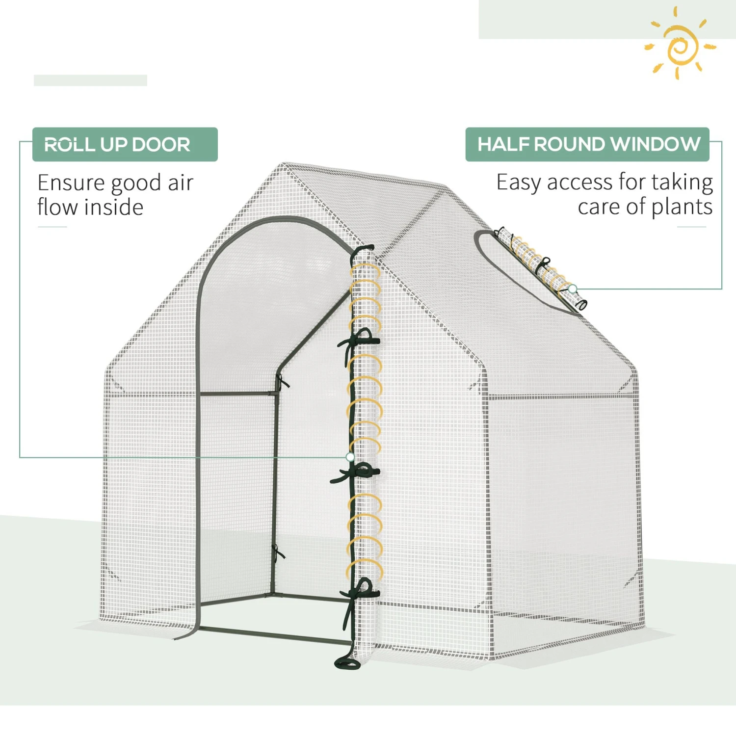 Outsunny Walk-In Portable Greenhouse 5 Outsunny Walk-In Portable Greenhouse - Image 5