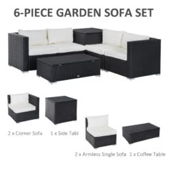 Outsunny Rattan Corner Sofa Set - Black 17 Outsunny Rattan Corner Sofa Set - Black -Home Furnishing Serie Shop IMr75617eecc28ae5 jpg
