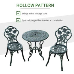 Outsunny Bistro Set Cast Aluminium - Green 15 Outsunny Bistro Set Cast Aluminium - Green -Home Furnishing Serie Shop Jqa88c181cd30b1cd jpg
