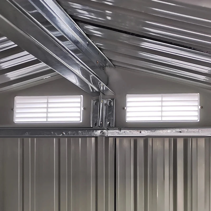 Outsunny Metal Storage Shed With Sliding Door 5ft X 4.3ft - Grey 8 Outsunny Metal Storage Shed With Sliding Door 5ft X 4.3ft - Grey - Image 8