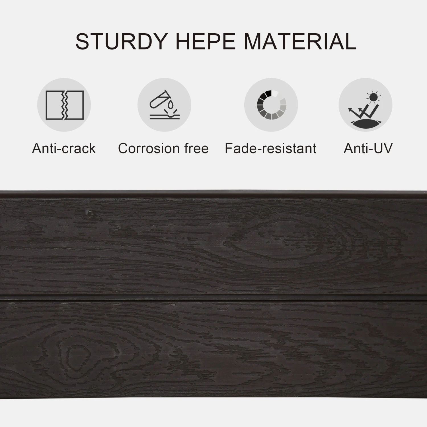 Outsunny Plastic Planter 6 Panels Raised Garden Bed 5 Outsunny Plastic Planter 6 Panels Raised Garden Bed - Image 5