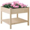 Outsunny Elevated Fir Wood Plant Box 91Lx91Wx81H Cm
