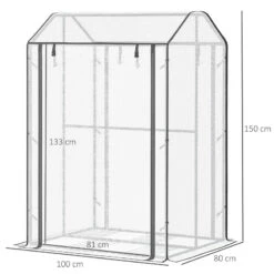 Outsunny Mini Greenhouse 100x80x150cm - White 13 Outsunny Mini Greenhouse 100x80x150cm - White -Home Furnishing Serie Shop Ksha1217f5cee16c7 jpg