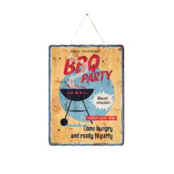 La Hacienda Wall Art - Corrugated Bbq Party Metal Sign