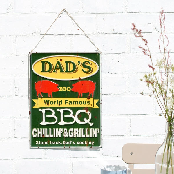 La Hacienda Wall Art - Dad's Bbq Embossed Metal Sign 30x40 2 La Hacienda Wall Art - Dad's Bbq Embossed Metal Sign 30x40 - Image 2