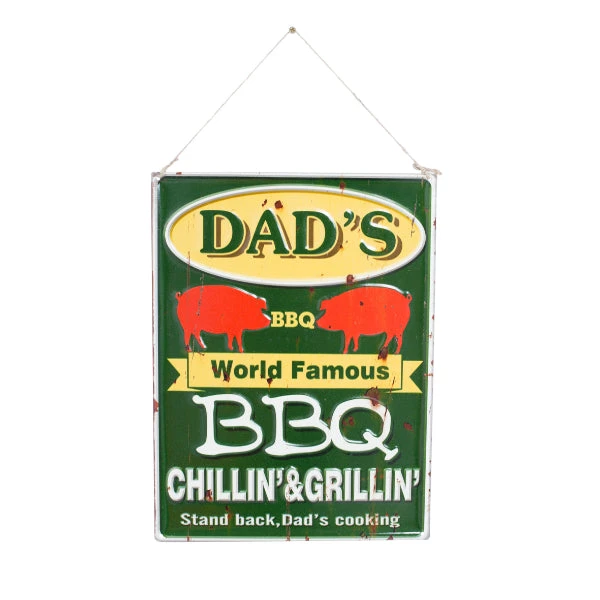La Hacienda Wall Art - Dad's Bbq Embossed Metal Sign 30x40 1 La Hacienda Wall Art - Dad's Bbq Embossed Metal Sign 30x40