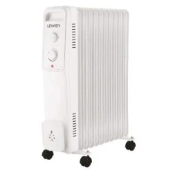 Lewis's Oil Filled Radiator 11 Fin - 2500w White