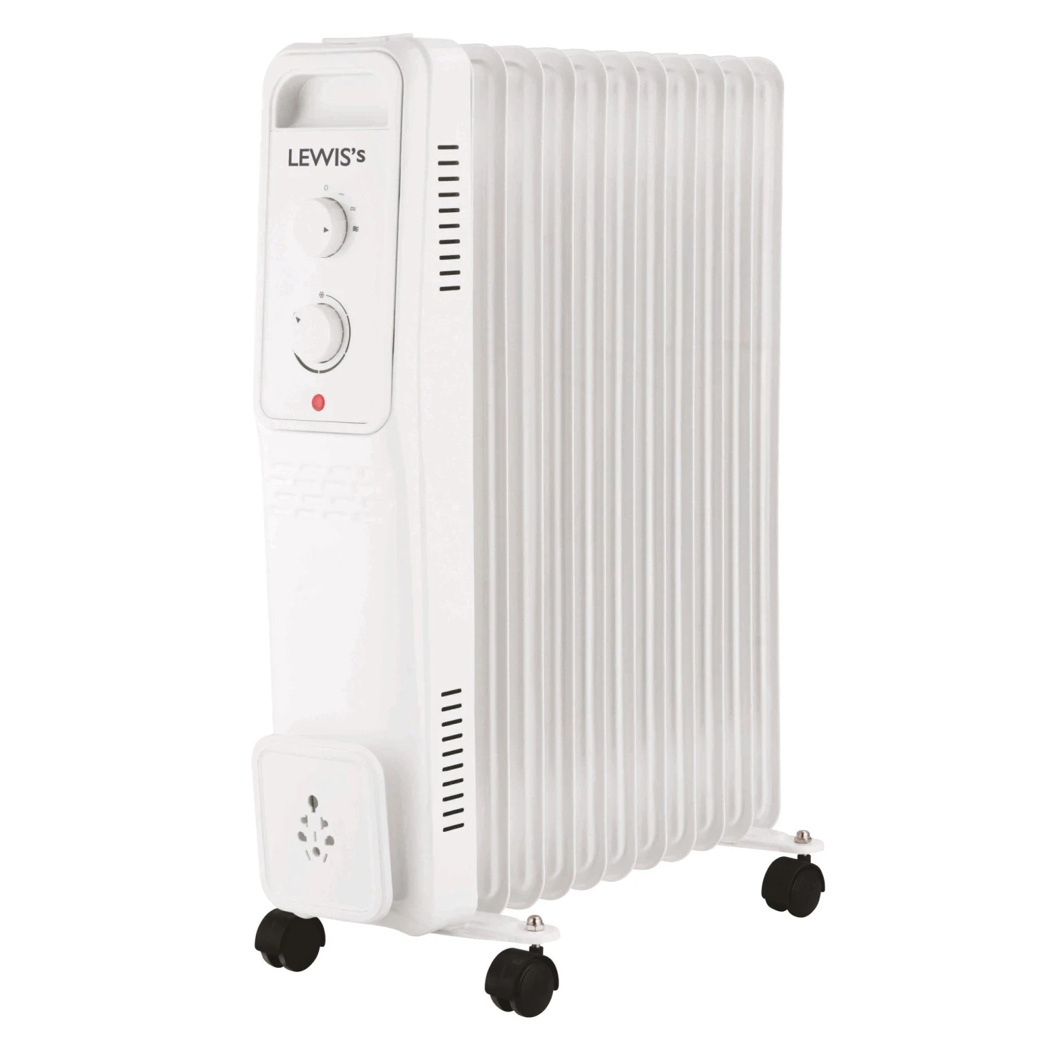 Lewis's Oil Filled Radiator 11 Fin - 2500w White 1 Lewis's Oil Filled Radiator 11 Fin - 2500w White