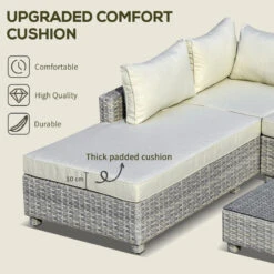 Outsunny Rattan Corner Sofa Set With Coffee Table 3 Piece 2m - Grey -Home Furnishing Serie Shop M3bb1018106239f93 jpg