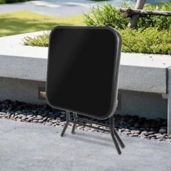 Silver & Stone Folding Glass Side Table 40 X 40 X 46cm - Black - Indoor Or Outdoor -Home Furnishing Serie Shop MicrosoftTeams image 417