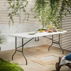 Silver & Stone Folding Camping Trestle Table 6ft 180 X 75 X 73cm - White -Home Furnishing Serie Shop MicrosoftTeams image 690