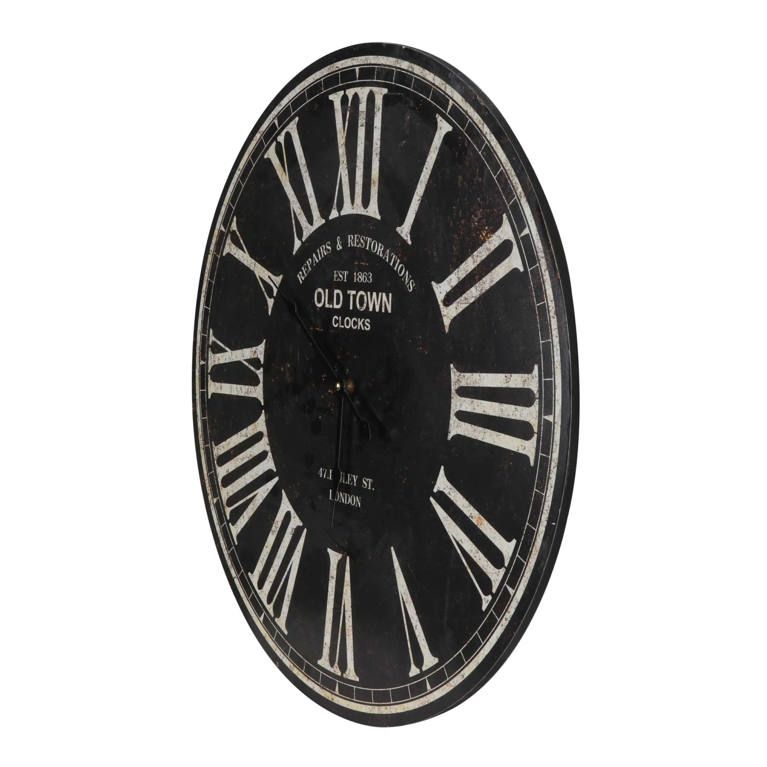 Lewis's Wall Clock Old Town Black 60cm 2 Lewis's Wall Clock Old Town Black 60cm - Image 2