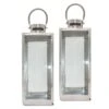 Lewis's Rectangular Lanterns Candle Holders Set Of 2 - 17x16x41cm