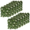 Outsunny Faux Green Floral Wall Trellis - 12 Pieces