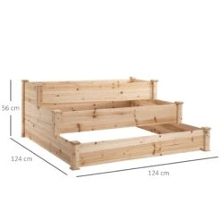 Outsunny Wooden Raised Bed 3-Tier Planter Kit Elevated Box Outdoor Stand -Home Furnishing Serie Shop Mpma1217ee2cefc66