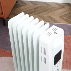 HOMCOM Home Savers 1630W Oil Filled Radiator, 7 Fin Portable Heater W/ Timer Remote Control White -Home Furnishing Serie Shop NFTf0217dc3c1dd8c jpg
