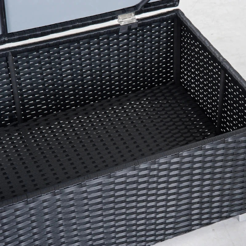 Outsunny Rattan Corner Sofa Set - Black 8 Outsunny Rattan Corner Sofa Set - Black - Image 8