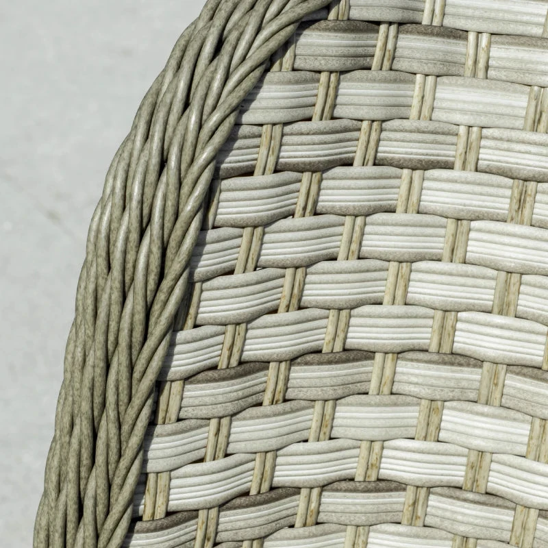 Outsunny Outdoor Wicker Sofa Furniture Set 1.2m 6 Piece - Grey 9 Outsunny Outdoor Wicker Sofa Furniture Set 1.2m 6 Piece - Grey - Image 9