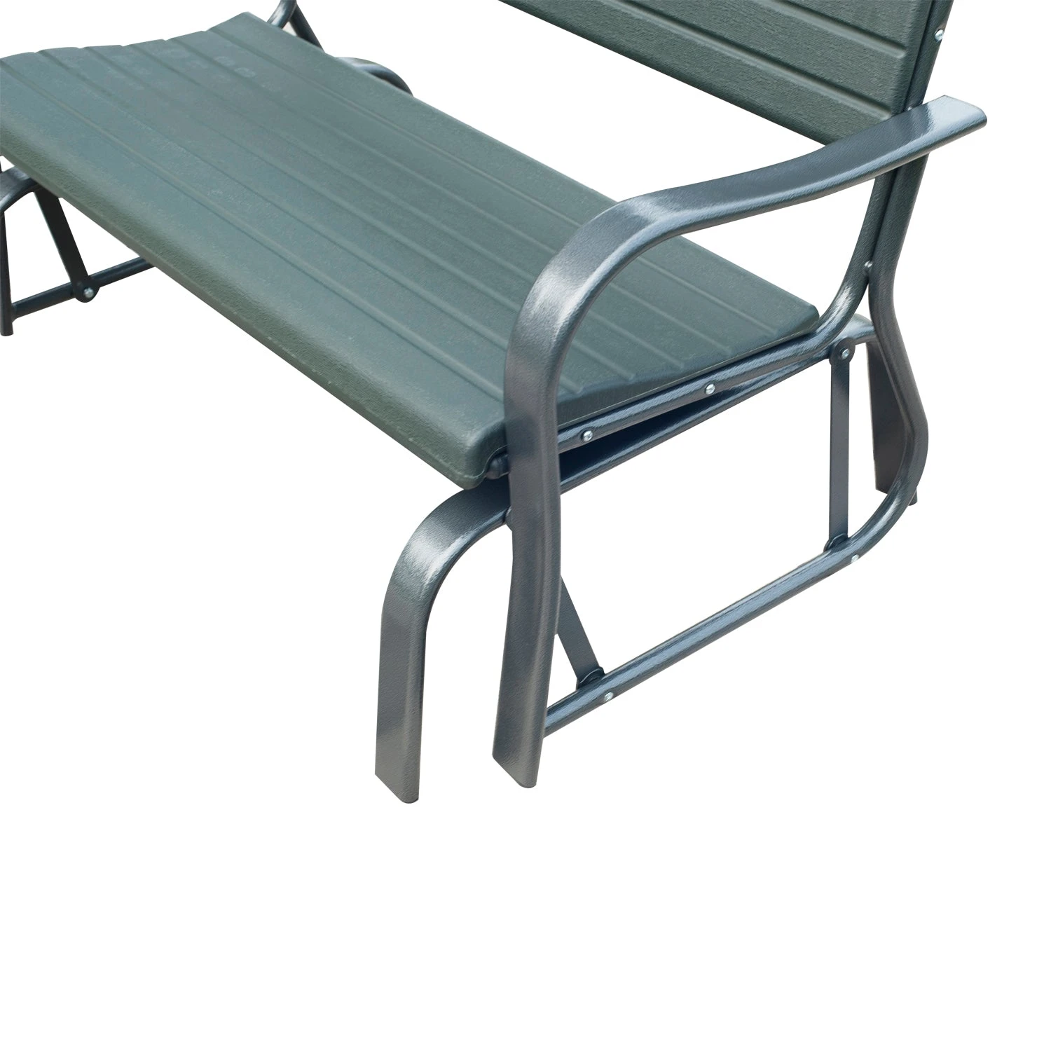 Outsunny-2 Seater Gliding Chair Bench - Green 8 Outsunny-2 Seater Gliding Chair Bench - Green - Image 8