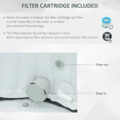 Outsunny Inflatable Hot Tub Spa Square For 4-6 People 180cm - Grey 17 Outsunny Inflatable Hot Tub Spa Square For 4-6 People 180cm - Grey -Home Furnishing Serie Shop PEM75618041c963e0 jpg