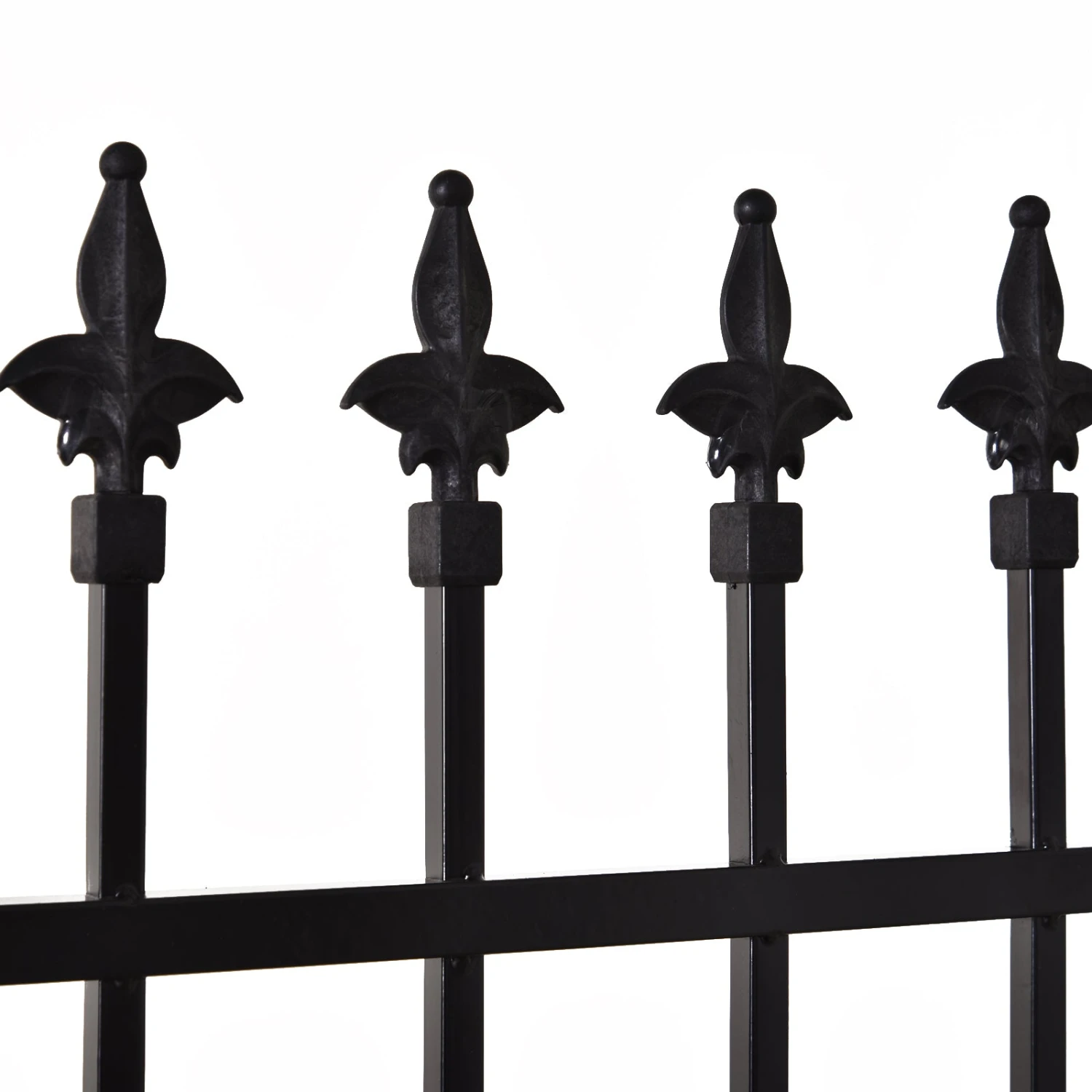 Outsunny Metal Arch Garden Bench - Black 7 Outsunny Metal Arch Garden Bench - Black - Image 7