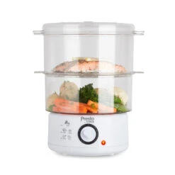 Tower Presto Steam Cooker 2 Tier - White