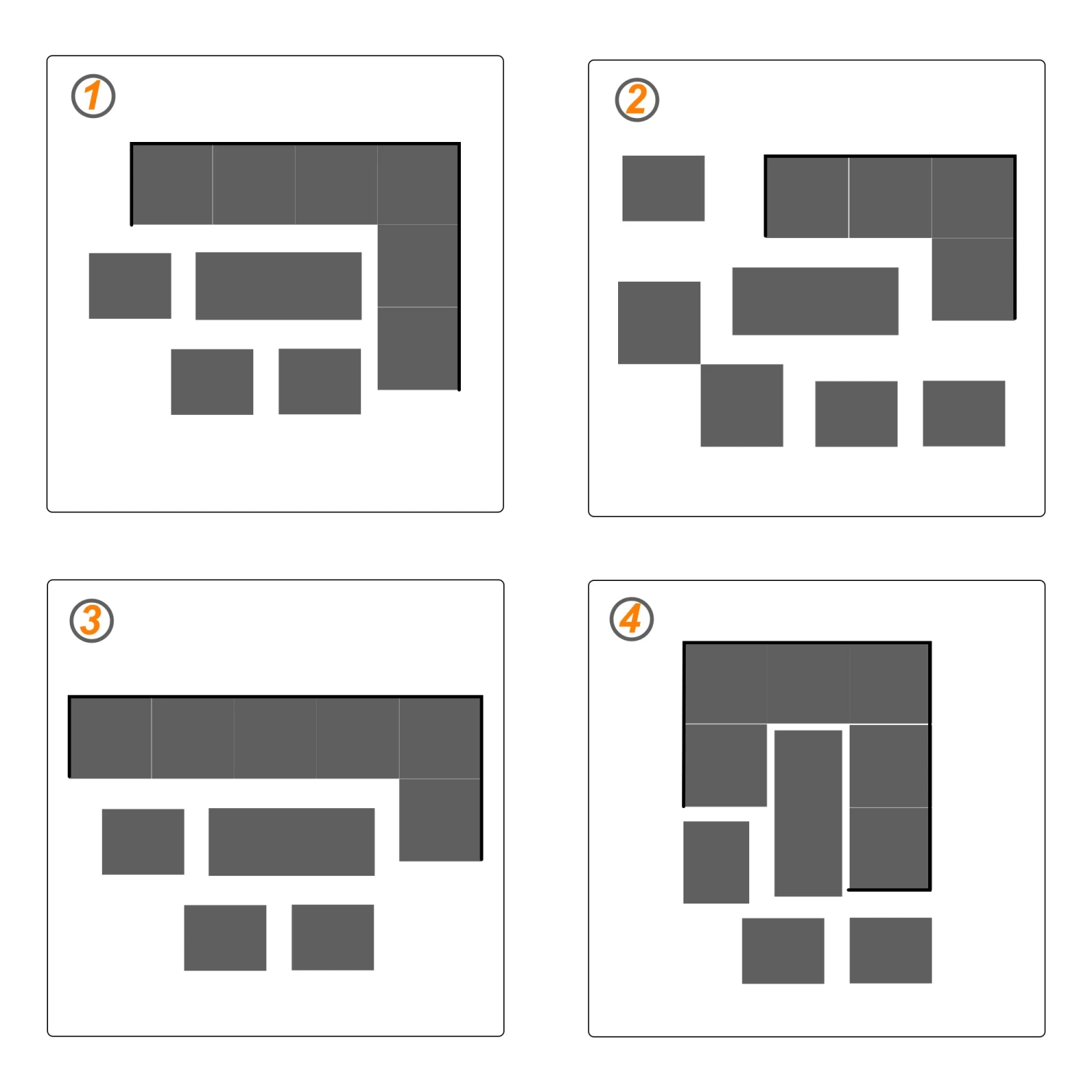 Outsunny 9-Seater Garden Rattan Furniture 10 Pcs Rattan Corner Dining Sofa Set, Grey/Dusty Blue Cushion 8 Outsunny 9-Seater Garden Rattan Furniture 10 Pcs Rattan Corner Dining Sofa Set, Grey/Dusty Blue Cushion - Image 8