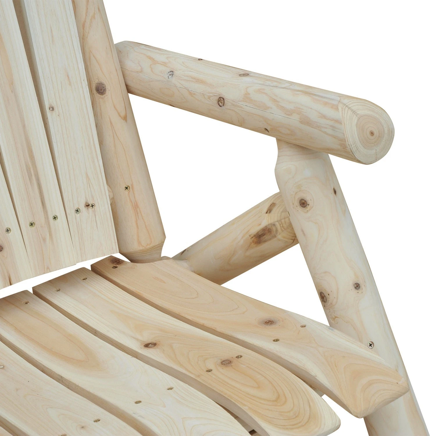 Outsunny Adirondack Chair -Natural Wood 9 Outsunny Adirondack Chair -Natural Wood - Image 9