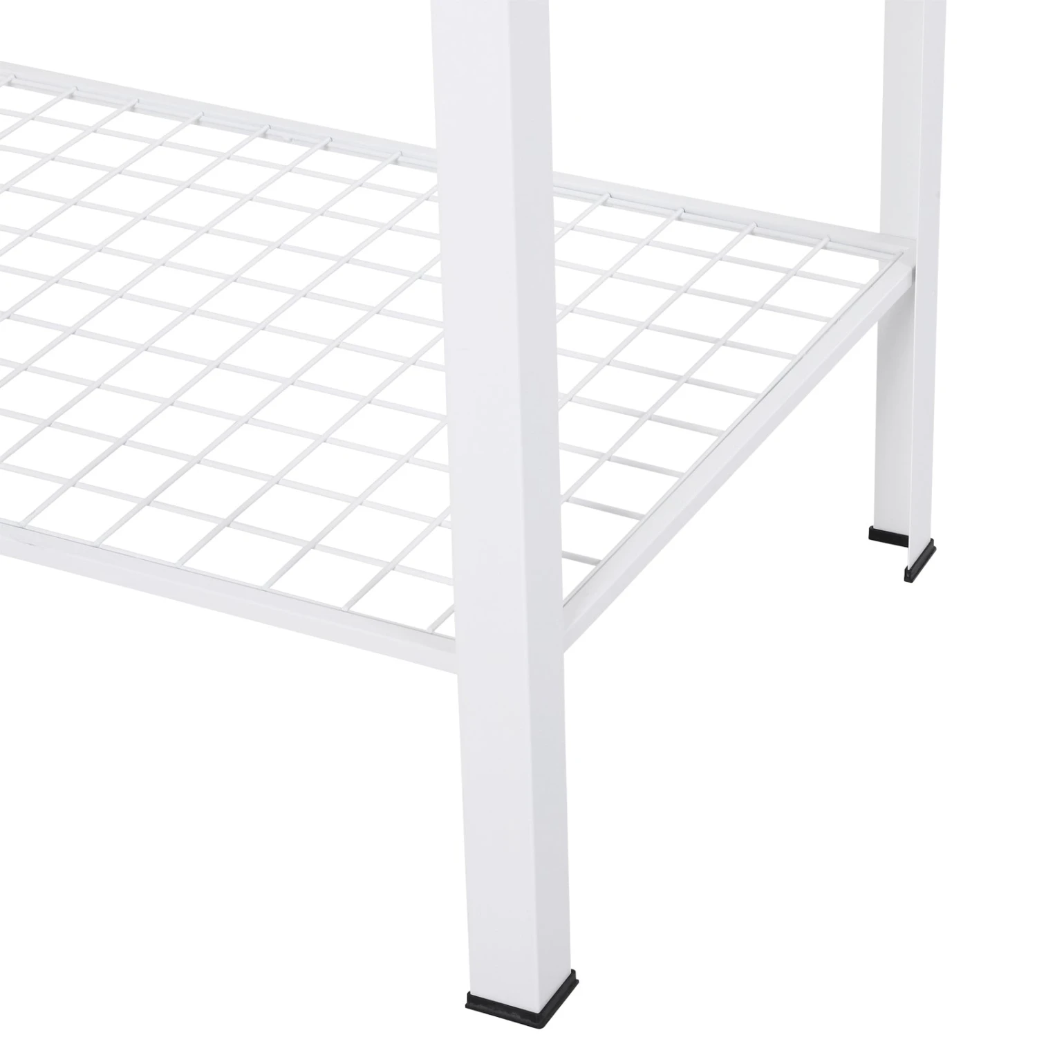 Outsunny Metal Outdoor Garden Potting Bench White 7 Outsunny Metal Outdoor Garden Potting Bench White - Image 7