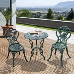 Outsunny Bistro Set Cast Aluminium - Green 20 Outsunny Bistro Set Cast Aluminium - Green -Home Furnishing Serie Shop Rn46ff181cd30b1cd jpg