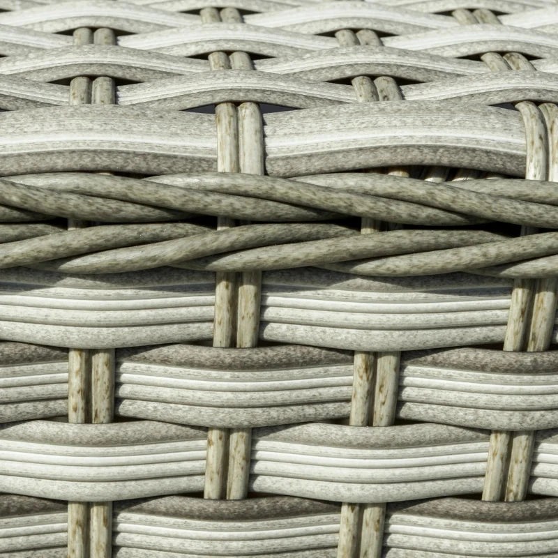 Outsunny Outdoor Wicker Sofa Furniture Set 1.2m 6 Piece - Grey 8 Outsunny Outdoor Wicker Sofa Furniture Set 1.2m 6 Piece - Grey - Image 8