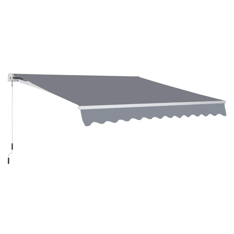 Outsunny Wall Mounted Sun Shade 2.95 X 2.5m - Grey 1 Outsunny Wall Mounted Sun Shade 2.95 X 2.5m - Grey