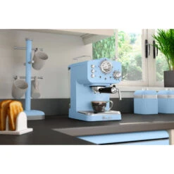 Swan Pump Espresso Coffee Machine - Blue -Home Furnishing Serie Shop SK22110BLN LIFESTYLE 2