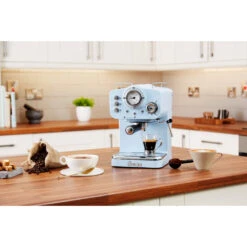 Swan Pump Espresso Coffee Machine - Blue -Home Furnishing Serie Shop SK22110BLN LIFESTYLE 6