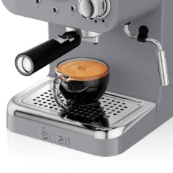 Swan Pump Espresso Coffee Machine - Grey -Home Furnishing Serie Shop SK22110GRN FEATURE 9