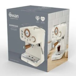 Swan Pump Espresso Coffee Machine - White -Home Furnishing Serie Shop SK22110WHTN 09