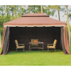 Outsunny Garden Gazebo - Brown 13 Outsunny Garden Gazebo - Brown -Home Furnishing Serie Shop SMxf4517dc39d3c68