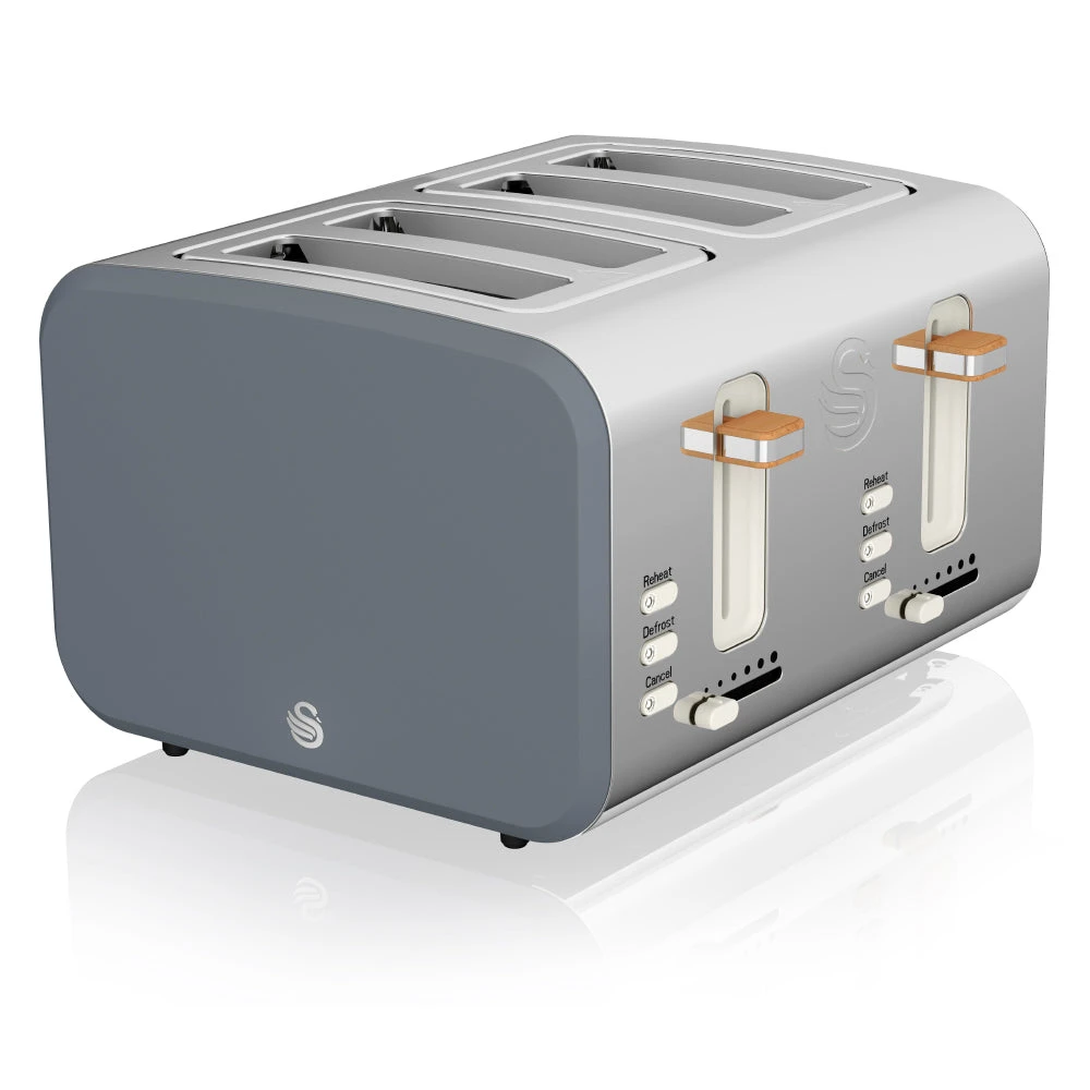 Swan Nordic 4 Slice Toaster - Grey 1 Swan Nordic 4 Slice Toaster - Grey