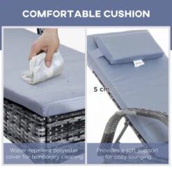 Outsunny Rattan Lounge Set With Side Table - Grey 18 Outsunny Rattan Lounge Set With Side Table - Grey -Home Furnishing Serie Shop SwX7561882cd9c105 jpg